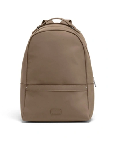 Shop Lipault Lady Plume Medium Backpack In Dark Taupe