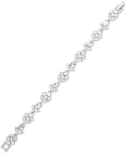 Shop Givenchy Crystal Flex Bracelet In Silver