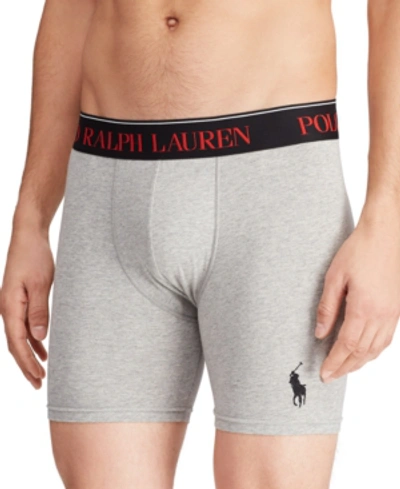 Shop Polo Ralph Lauren Men's Stretch Jersey Boxer Briefs In Cruise Navy And White