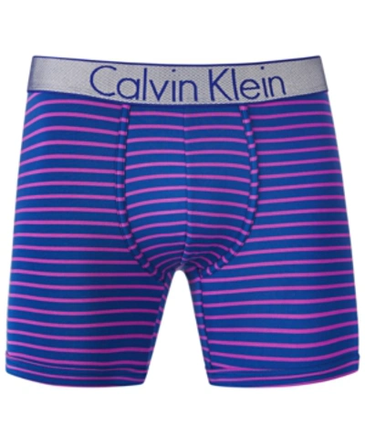 Shop Calvin Klein Men's Customized Stretch Micro Boxer Briefs In Open Ocean/jubliee Stripe