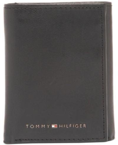 Shop Tommy Hilfiger Men's Tri-fold Rfid Wallet In Black