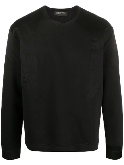 Valentino Garavani Man Sweater Black Size L Virgin Wool In Schwarz