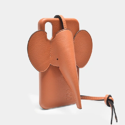 Shop Loewe Elephant Iphone X/xs Cover In Brown