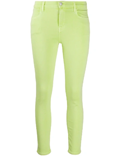 Shop J Brand Alana High-rise Jeans In Green