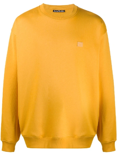Shop Acne Studios Oversized Long-sleeve Sweatshirt In Yellow