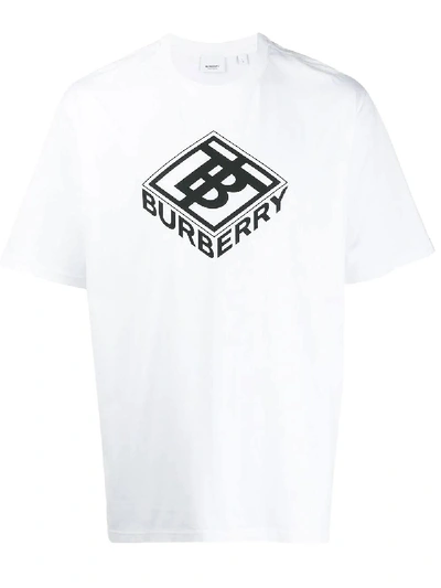 Tb Box Graphic Logo T-shirt In White