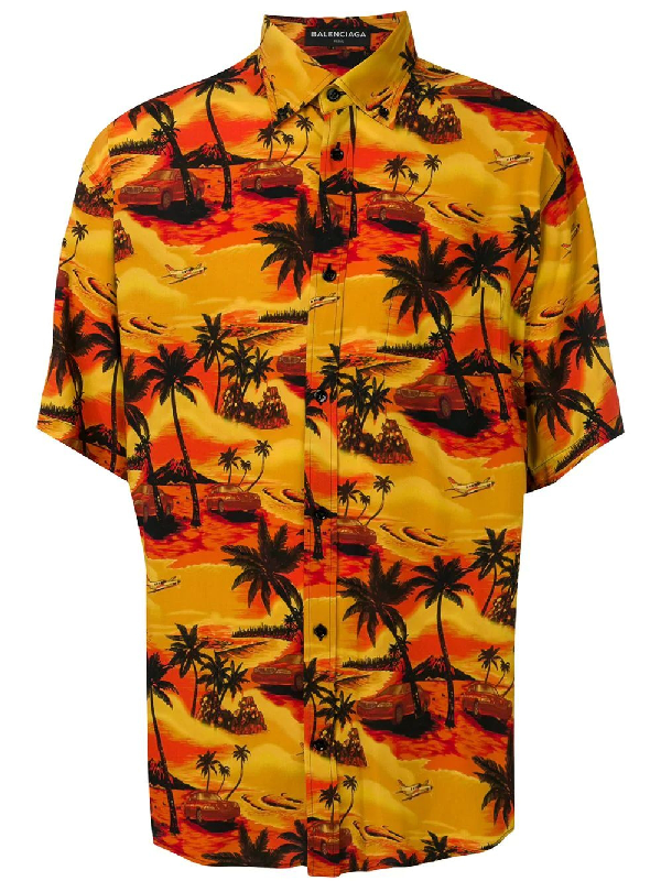 balenciaga palm tree shirt