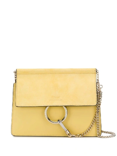 Shop Chloé Yellow Faye Cross-body Bag