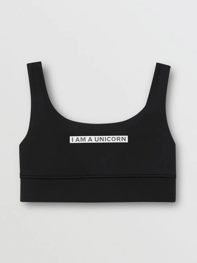 Shop Burberry Slogan Pr In Black