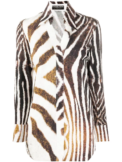 Shop Le Petite Robe Di Chiara Boni 'okavango' Hemd In Brown