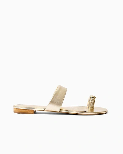 Shop Lilly Pulitzer Callie Slide Sandal In Gold Metallic