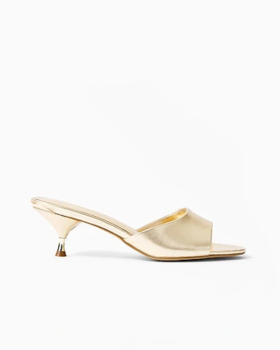 Shop Lilly Pulitzer Kimmy Mule Slide Sandal In Gold Metallic