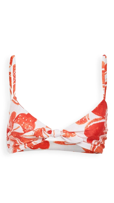 Shop Mara Hoffman Carla Bikini Top In Red Multi