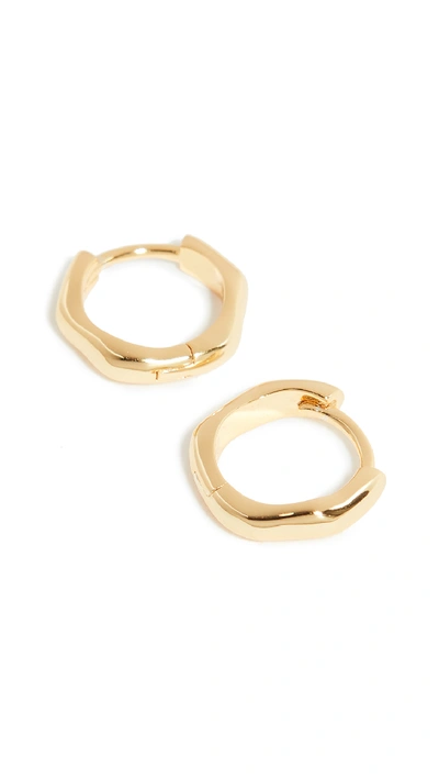 Shop Shashi Liquid Metal Hoop Earrings In Gold
