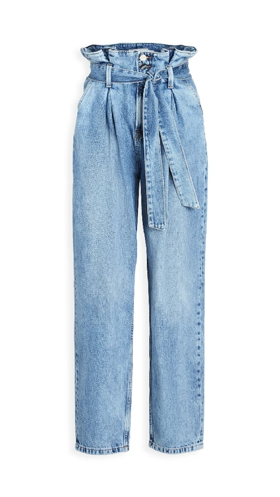 Shop Anine Bing Everly Trouser Jeans In Washed Blue