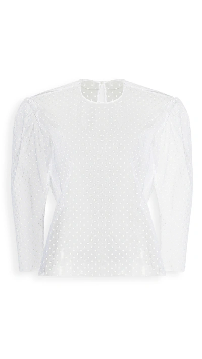 Shop Philosophy Di Lorenzo Serafini Sheer Long Sleeve Blouse In White