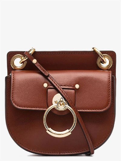 Shop Chloé Brown Tess Leather Mini Bag