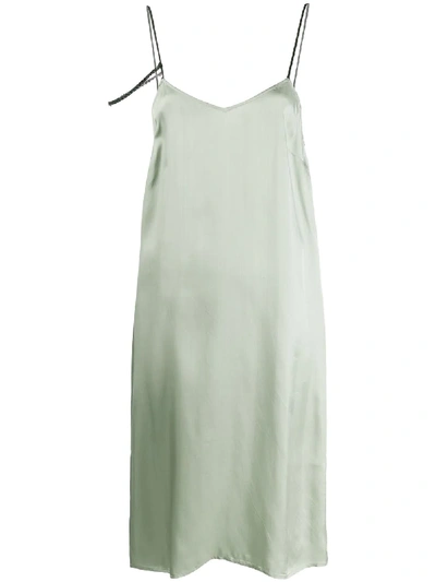 Shop A.f.vandevorst Satin Slip Dress In Green