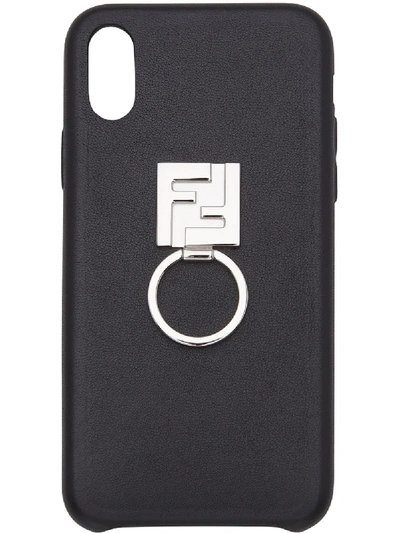 Shop Fendi Ff Ring Iphone X Case In Black