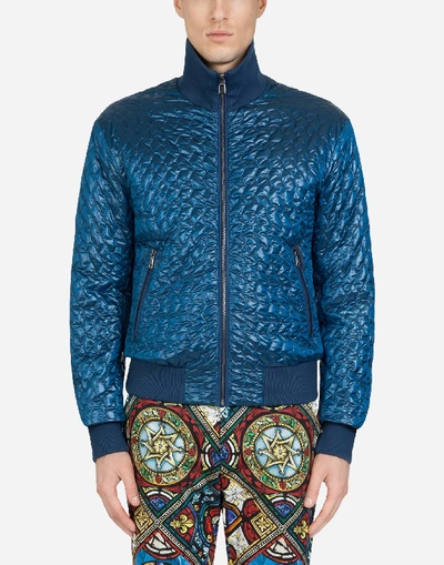 Shop Dolce & Gabbana Quilted Nylon Jacket