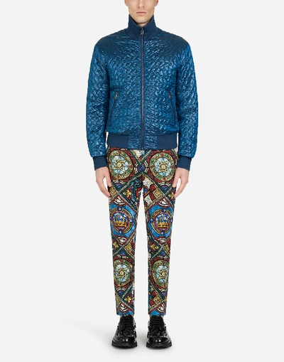 Shop Dolce & Gabbana Quilted Nylon Jacket