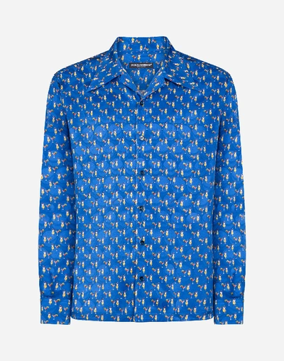 Shop Dolce & Gabbana Cocktail Print Silk Shirt