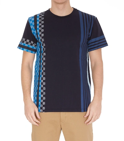 Shop Loewe Anagram T-shirt In Navy Blue/multicolor