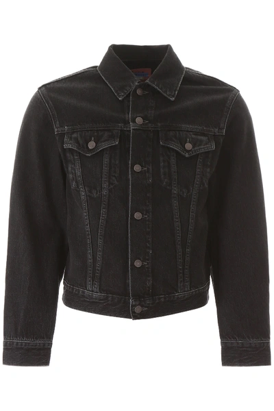 Shop Acne Studios Vintage Denim Jacket In Black (black)