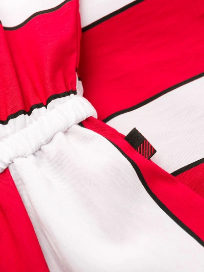 Woolrich 'scully Stripe' Midikleid In White