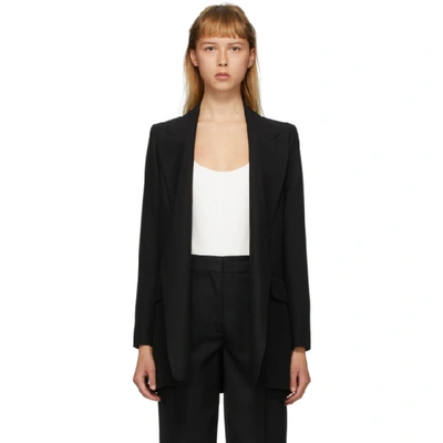 Shop Ami Alexandre Mattiussi Black Buttonless Long Blazer In 001 Black
