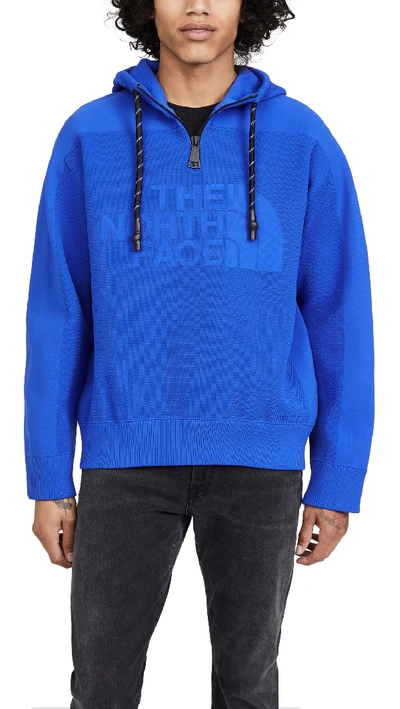 Shop The North Face Engineered Knit Hoodie In Tnf Blue