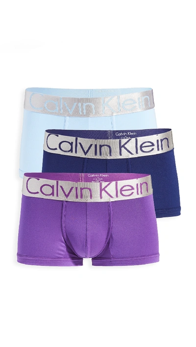 Calvin Klein Underwear Steel Micro Low-rise Trunk in Purple for