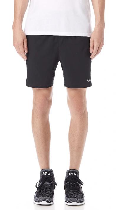 Shop Rvca Sport Yogger Iii Shorts In Black