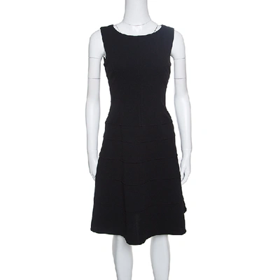 Pre-owned Tommy Hilfiger Black Sleeveless Paneled A- Line Dress S