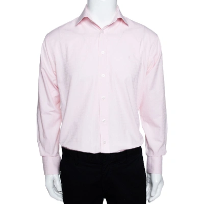 Pre-owned Saint Laurent Pink Cotton Blend Long Sleeve Shirt M