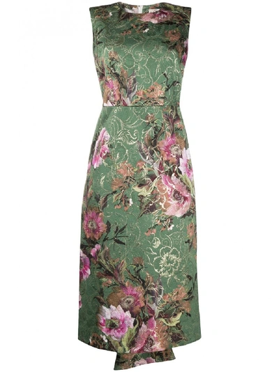 Shop Comme Des Garçons Jacquard Dress In Green