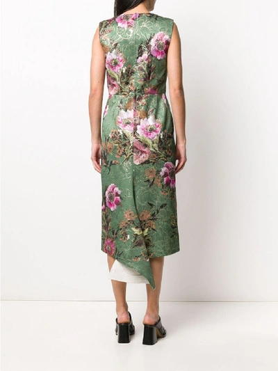 Shop Comme Des Garçons Jacquard Dress In Green