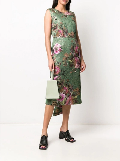 Shop Comme Des Garçons Jacquard Dress In Green