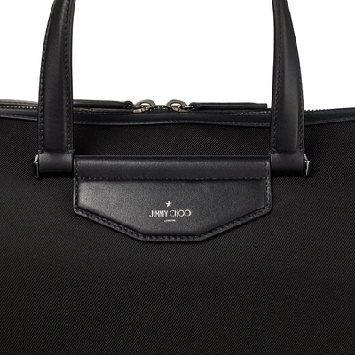 Shop Jimmy Choo Kingston Black Nylon Weekend Holdall