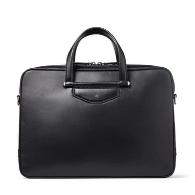 Shop Jimmy Choo Knox Black Leather Briefcase With Gel Laptop Pocket