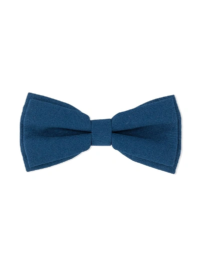 Shop Hucklebones London Bow-shaped Hair Clip In Blue