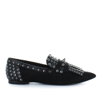 Shop Ash Black Moloko Moccasin With Studs