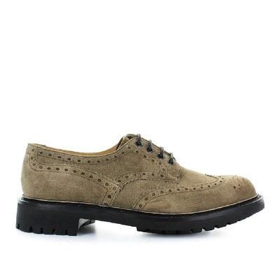 Shop Church's Burnt Waxed Suede Mc Pherson Lace Up In Beige