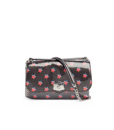 Shop Calvin Klein Black Shoulder Bag With Red Stars