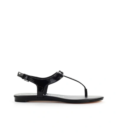 Shop Calvin Klein Black Thong Sandal