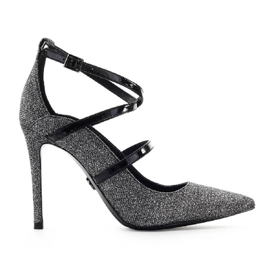 Shop Michael Kors Geneva Silver Pump In Grey