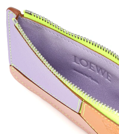 Shop Loewe Paula's Ibiza Puzzle Leather Wallet In Purple