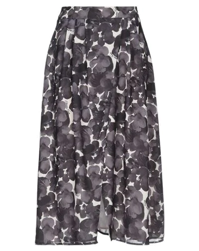Shop Elisabetta Franchi Woman Midi Skirt Steel Grey Size 8 Polyester