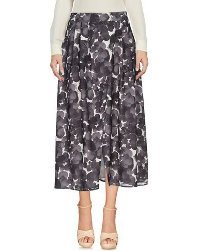 Shop Elisabetta Franchi Woman Midi Skirt Steel Grey Size 8 Polyester