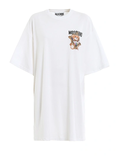 Shop Moschino Frame Teddy Bear Dress In White